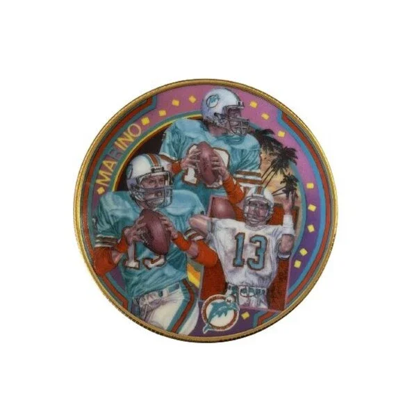 1990 NFL Licensed Dan Marino Collector Plate Joseph Catalano Sports Expressions - Picture 2 of 4
